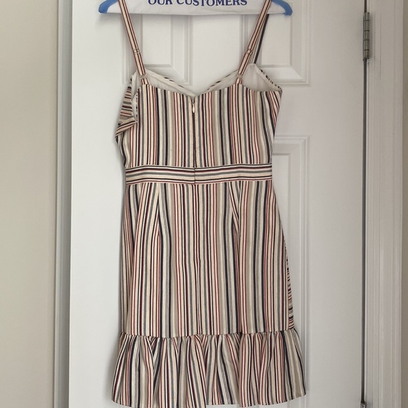 Parker Short Linen Striped Dress - Picture 5 of 9